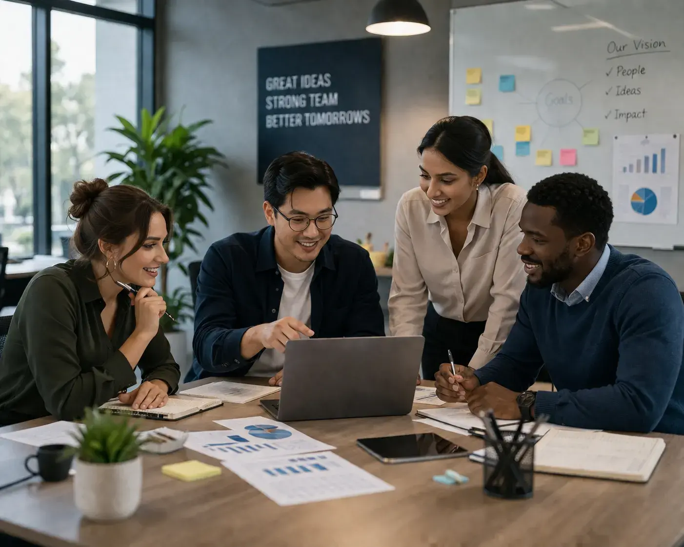 Onshore IT outsourcing team collaborating in real time